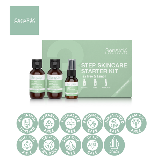 3-Step Skincare Starter Kit - Tea Tree & Lemon