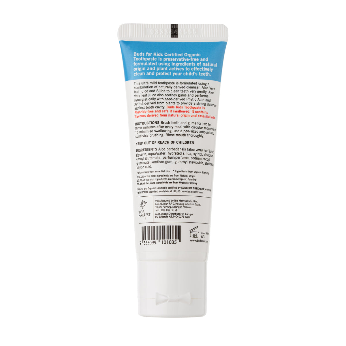 Buds Oralcare Organics Xylitol Toothpaste – Blackcurrant 50ml (Exp Mar ...
