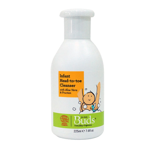 Buds Everyday Organics Infant Head to Toe Cleanser 225ml (Expires Sep 2023)