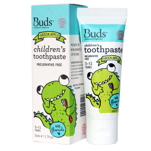 Buds Oralcare Organics Fluoride Toothpaste – Green Apple 50ml