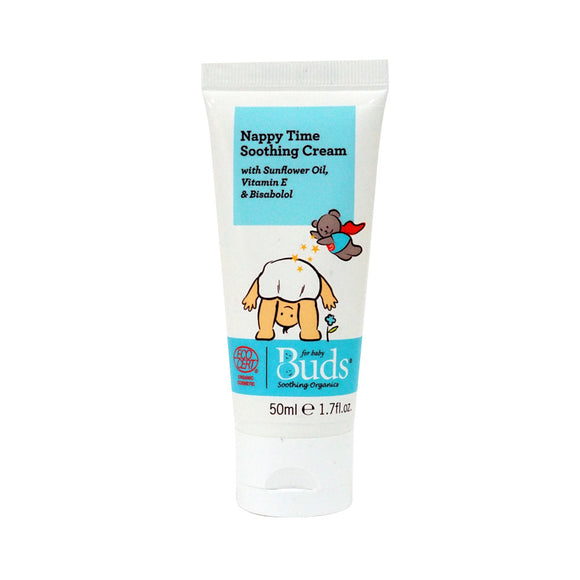 Buds Soothing Organics Nappy Time Soothing Cream 50ml (For Nappy Rash) (Expiry Date Aug 2026)