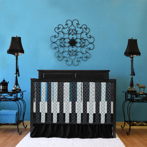 Wonder Bumpers Cotton - Black & White Arabesque