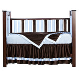 Wonder Bumpers Minky - Blue & Chocolate   50% OFF NOW!