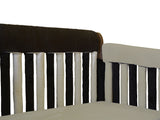 Wonder Bumpers Teething Guards in Minky - Cream & Chocolate