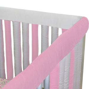 Wonder Bumpers Teething Guards in Organic Cotton - Pink & White